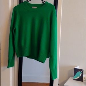 JCrew Women's Cashmere Shrunken Sweater in green Size M